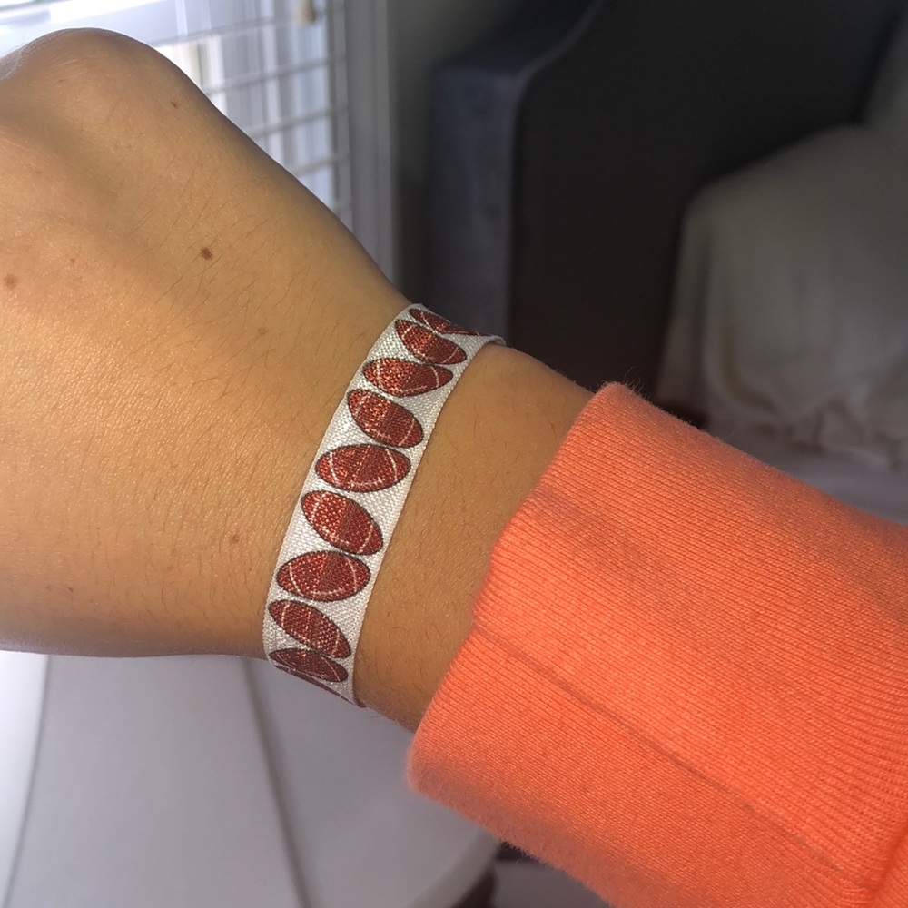football hair tie/bracelet